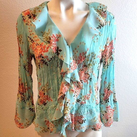 PETITE SUNNY TAYLOR Floral Blouse - Picture 1 of 7